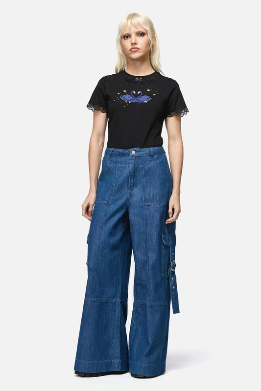 Image of Jeans. Productname: Constance Denim Cargo Jean in Blue colour by brand - Dangerfield