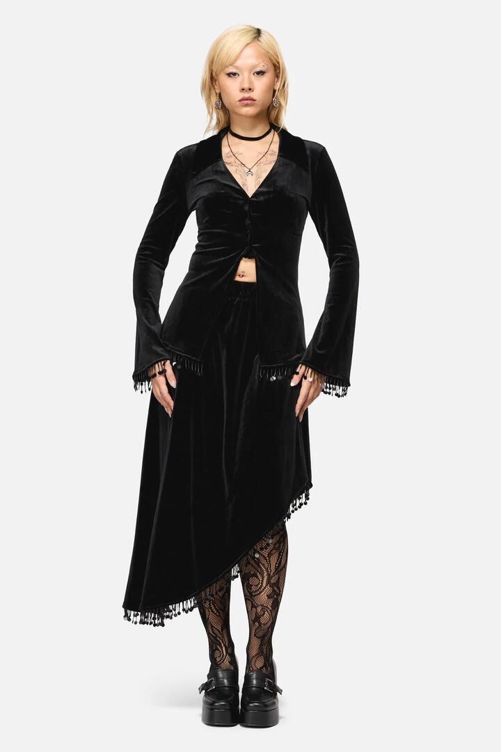 Image of Blouses. Productname: Wingspan Goth Blouse in Black colour by brand - Black Friday