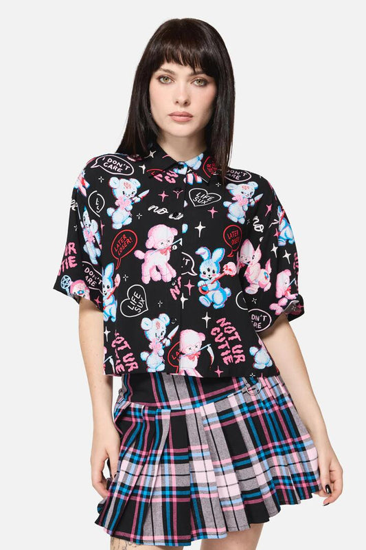 Image of Blouses. Productname: Creeps Goth Blouse in Black colour by brand - Dangerfield