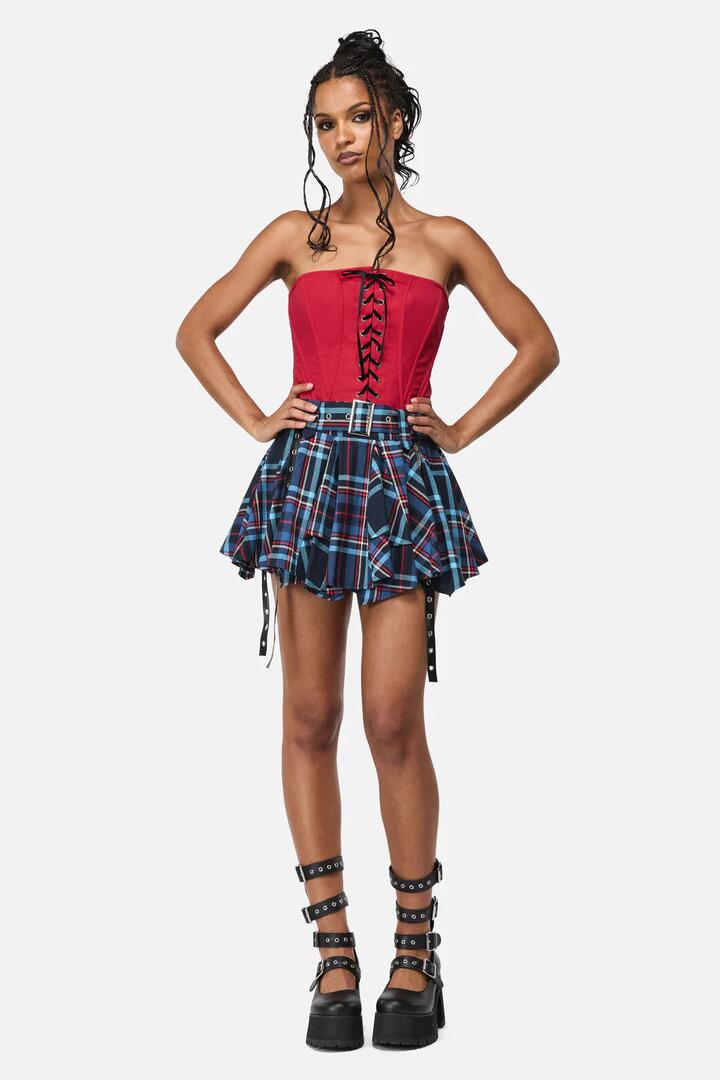 Image of a model wearing Skirts. Productname: Shine Bright Goth Skort in Multi colour by brand - Black Friday