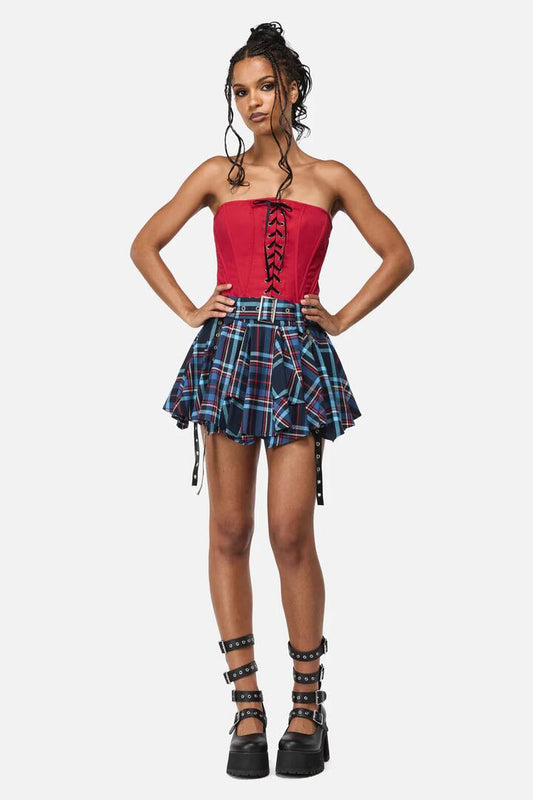 Image of a model wearing Skirts. Productname: Shine Bright Goth Skort in Multi colour by brand - Black Friday