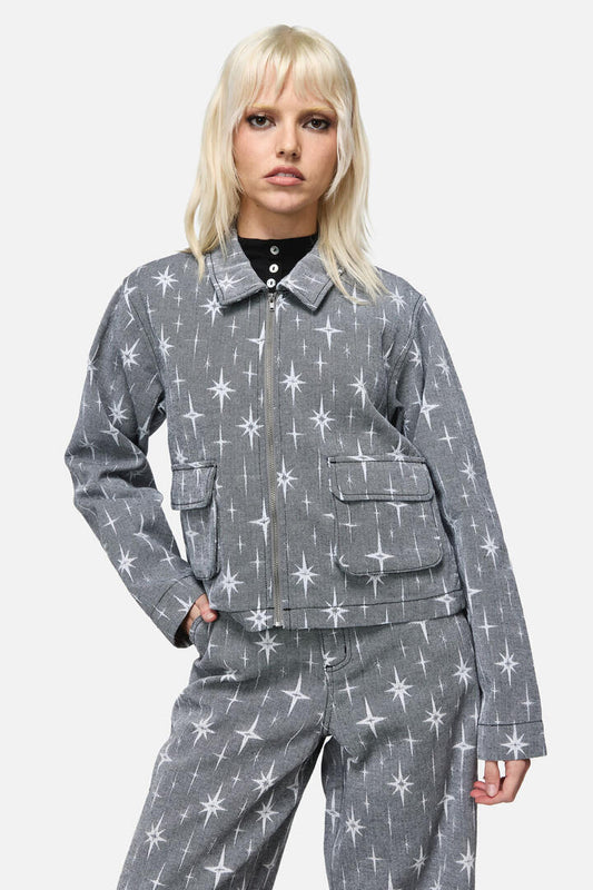 Image of Coats & Jackets. Productname: Odette Denim Jacket in Black colour by brand - Dangerfield