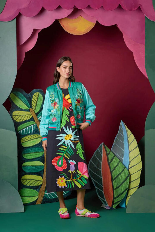 Image of Dresses. Productname: Whimsical Blooms Jersey Dress in Black colour by brand - Gorman