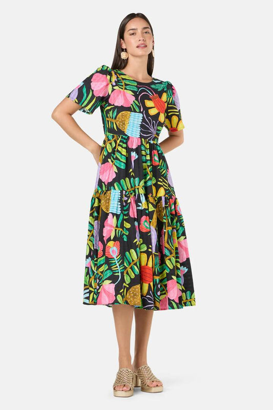 Image of Dresses. Productname: Whimsical Blooms Tiered Dress in Print colour by brand - Gorman