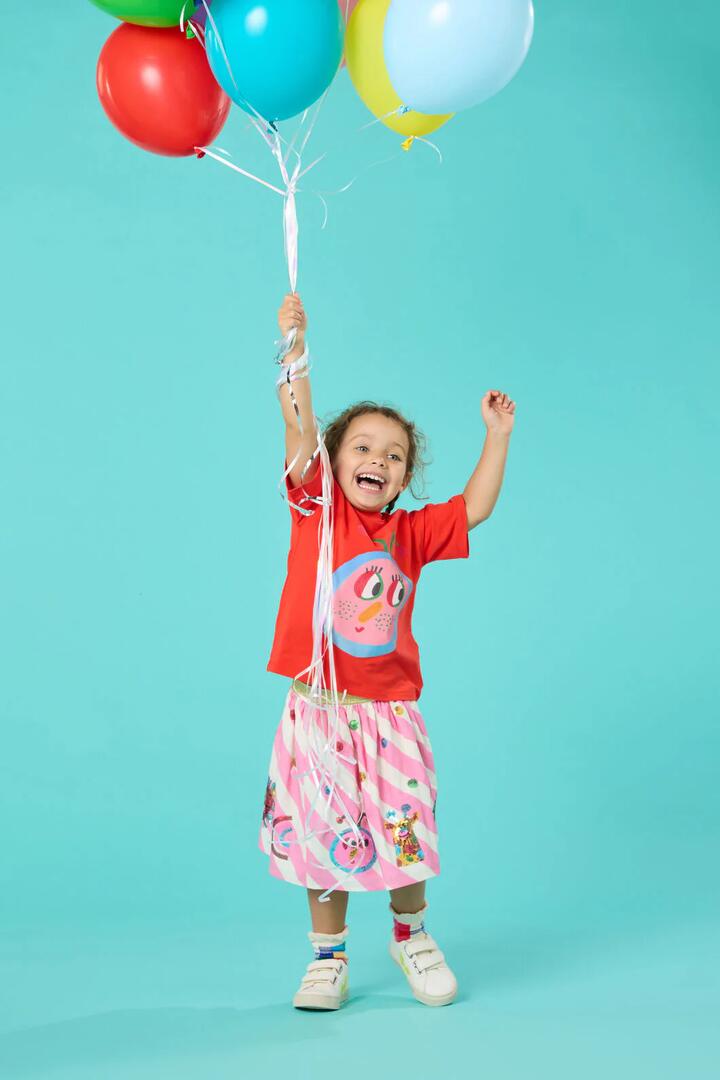 Image of a model wearing Skirts. Productname: Gallery Sequin Kids Skirt in Multi colour by brand - Gorman