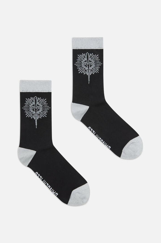 Image of Socks. Productname: Dagger Goth Socks in Black colour by brand - Dangerfield