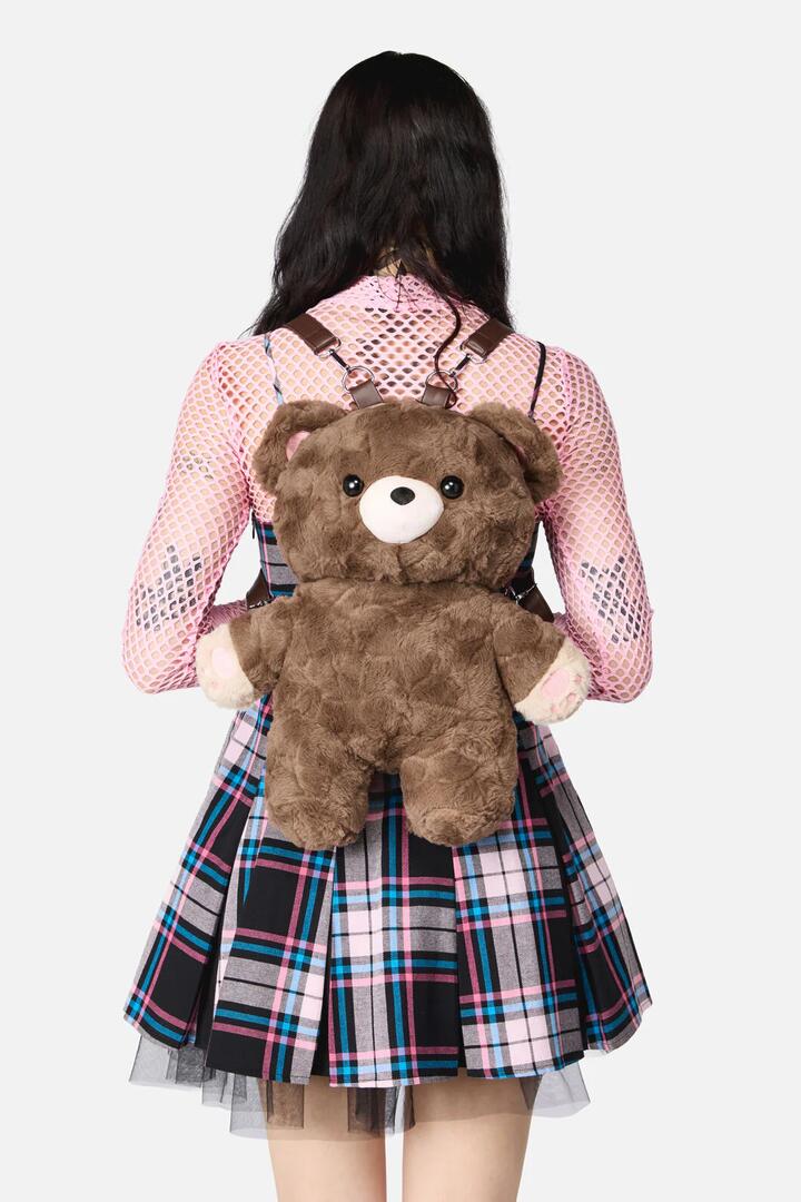 Image of Bags. Productname: Plush Bear Backpack in Chocolate colour by brand - Dangerfield
