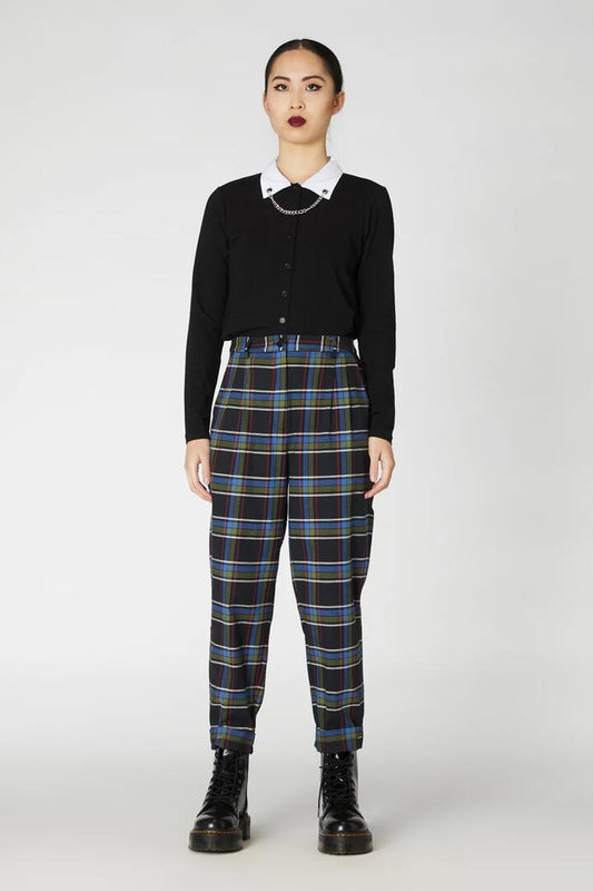 Image of a model wearing Pants. Productname: Esmeralda Pant in Olive colour by brand - Black Friday
