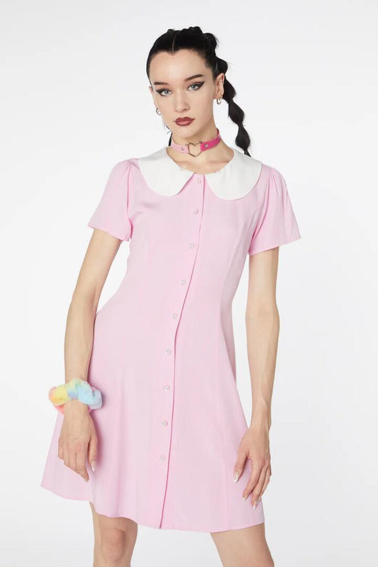 Image of Dresses. Productname: Courtney Collar Dress in Black colour by brand - Revival