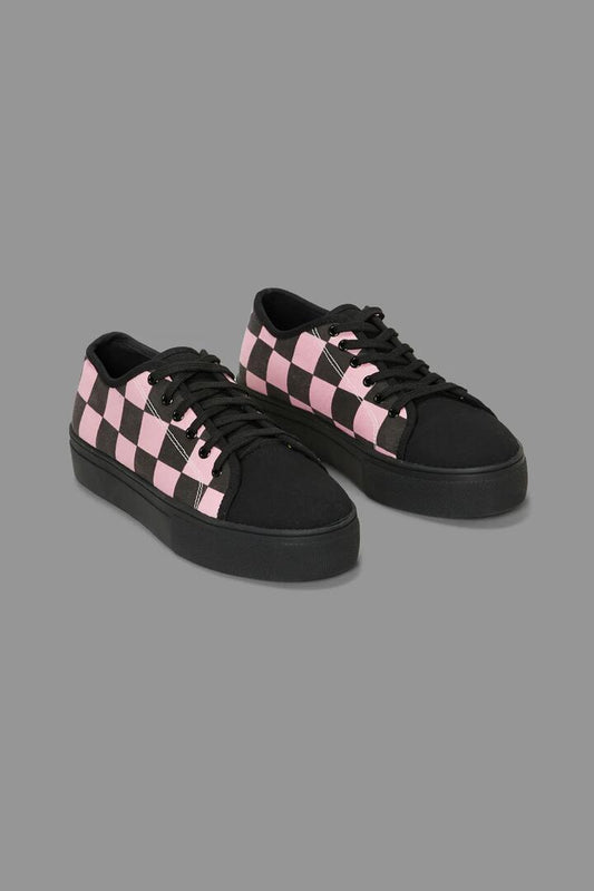 Image of Sneakers. Productname: Check It Out Sneaker in Black/Pink colour by brand - Black Friday