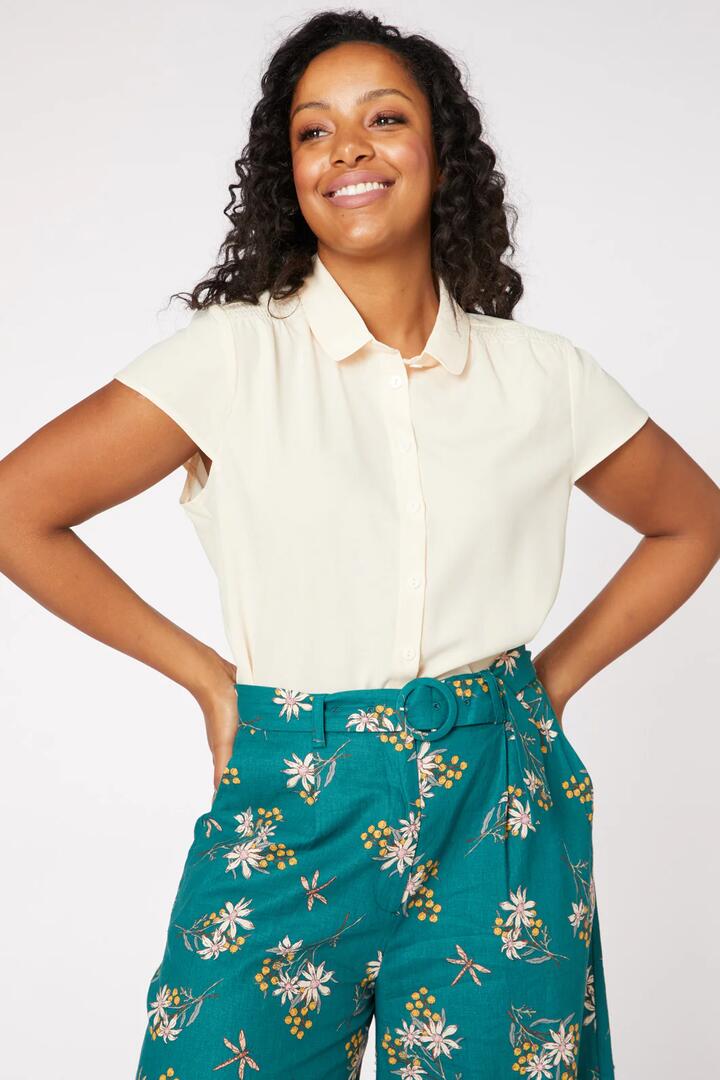 Image of Blouses. Productname: Eden Blouse in Cream colour by brand - Princess Highway