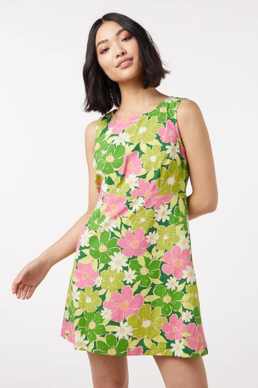 Image of Dresses. Productname: Edie Floral Mini Shift Dress in Green colour by brand - Princess Highway