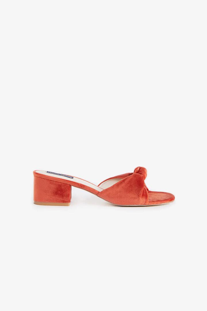 Image of Sandals. Productname: Velvet Mule in Rust colour by brand - Princess Highway