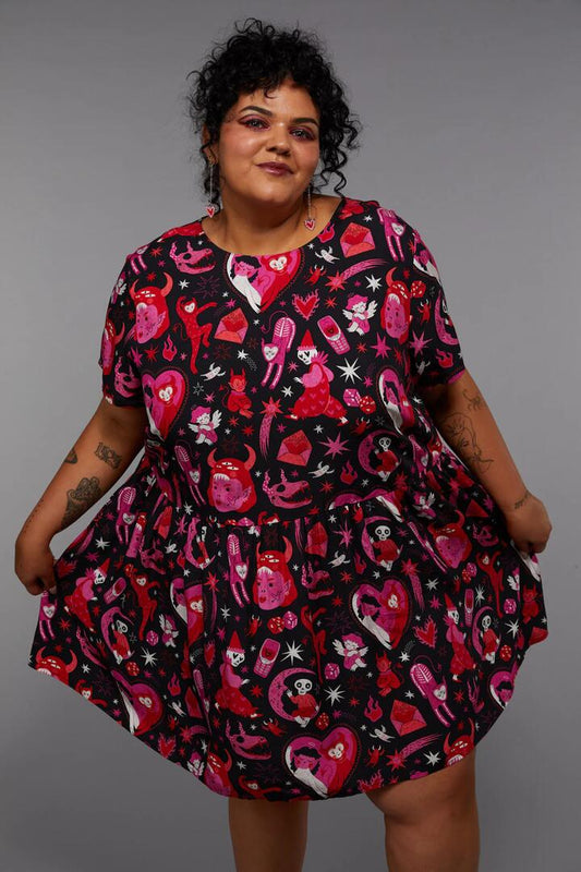 Image of Dresses. Productname: Curve Devil Dance Party Dress in Black colour by brand - Black Friday
