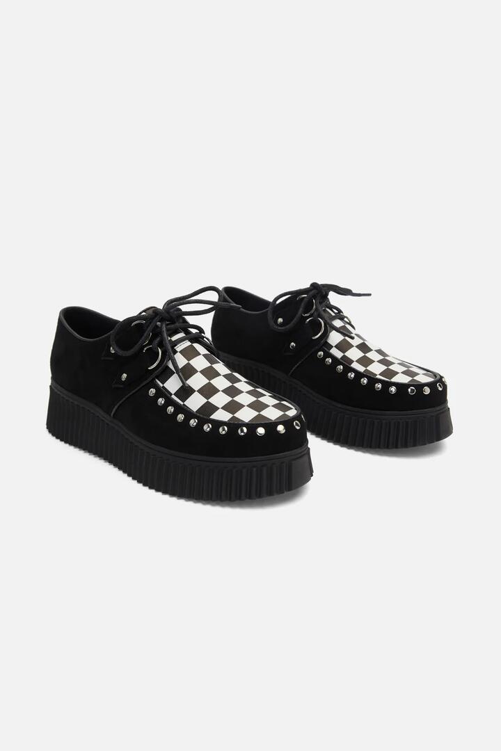 Image of Shoes. Productname: Check Creepers in Black colour by brand - Dangerfield