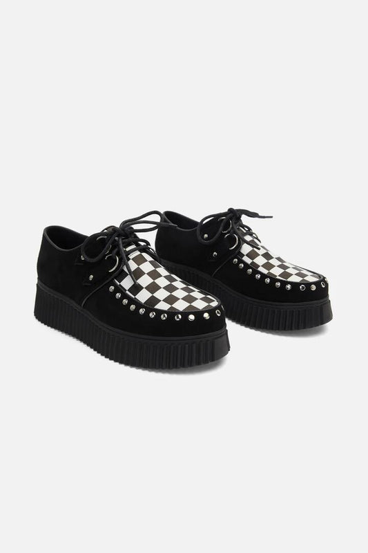 Image of Shoes. Productname: Check Creepers in Black colour by brand - Dangerfield