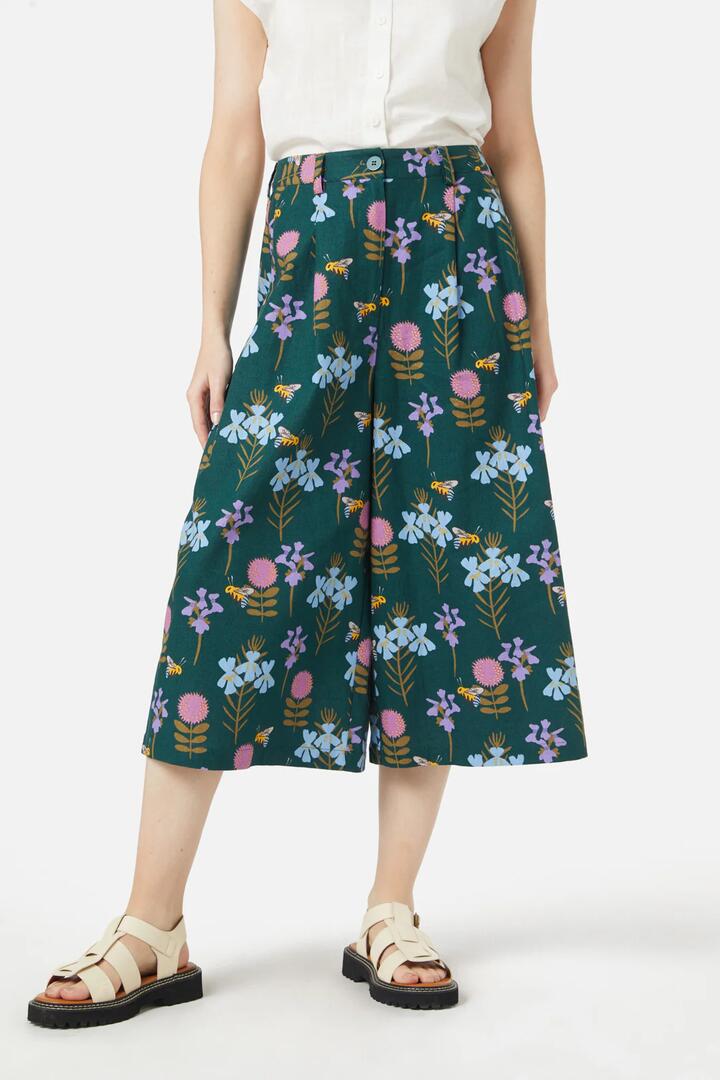 Image of a model wearing Skirts. Productname: Blue Bee Skort in Green colour by brand - Princess Highway