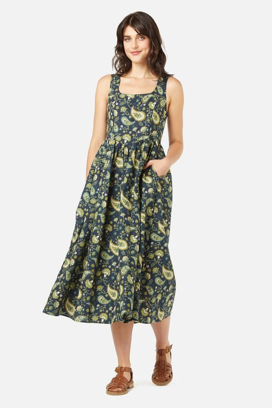 Image of Dresses. Productname: Boho Paisley Midi Dress in Green colour by brand - Princess Highway