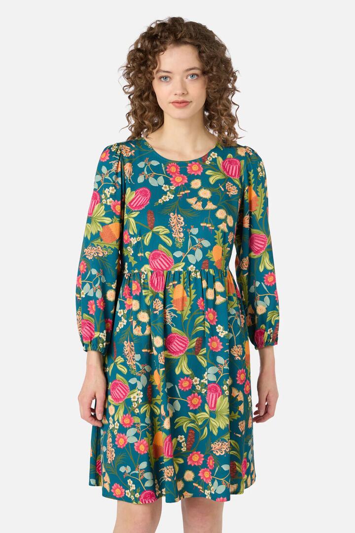 Image of Dresses. Productname: Florence Native Smock Dress in Teal colour by brand - Princess Highway