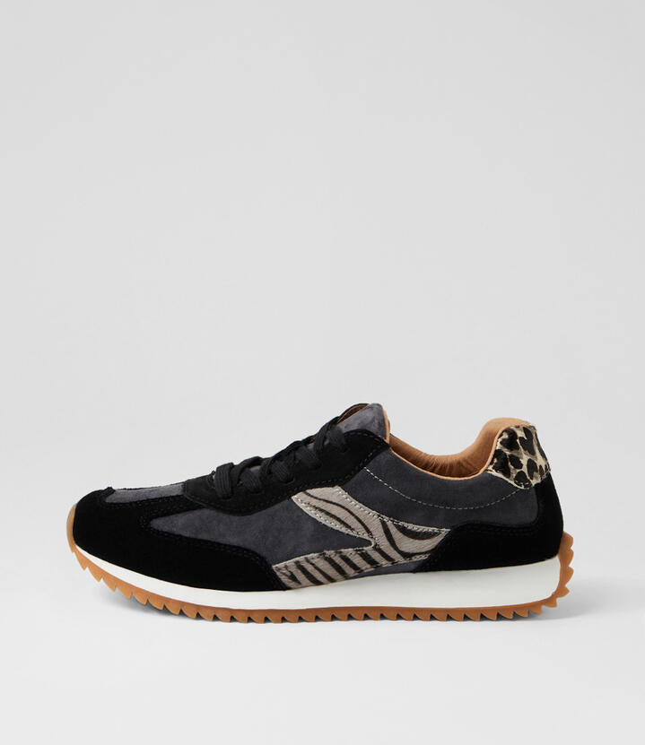 Image of Sneakers. Product name - Dummel Grey Multi Suede Sneakers in Grey Multi colour by brand - MIDAS