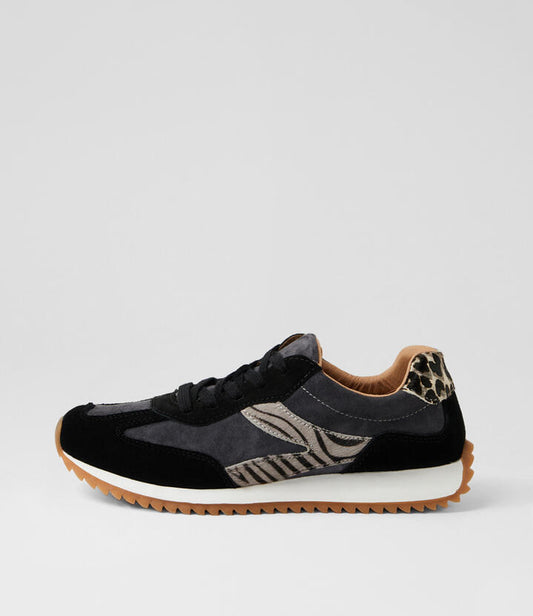 Image of Sneakers. Product name - Dummel Grey Multi Suede Sneakers in Grey Multi colour by brand - MIDAS