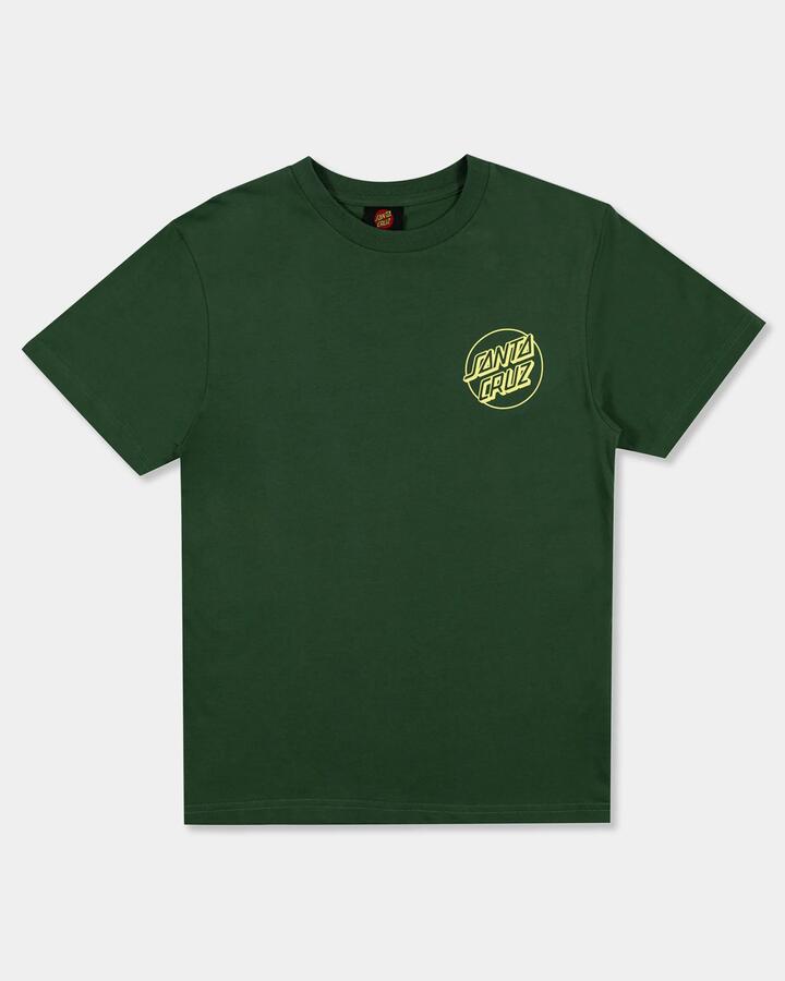 Image of T-Shirts. Product name - Santa Cruz Boys 8-16 Opus Screaming Hand Tee Dark Green in Dark Green colour by brand - Santa Cruz