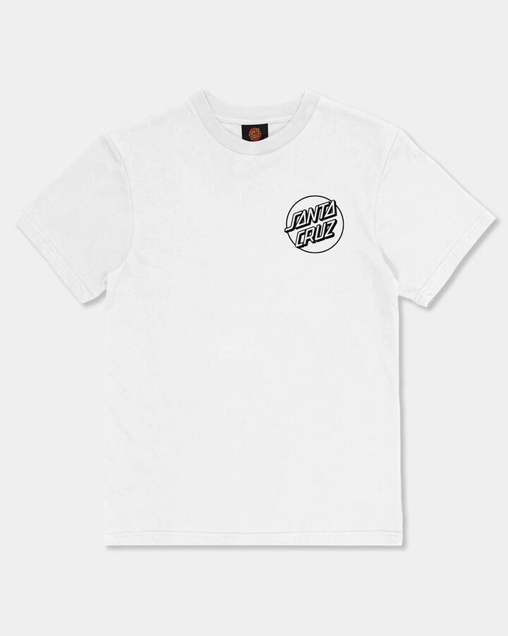 Image of T-Shirts. Product name - Santa Cruz Boys 8-16 Opus Screaming Hand Tee White in White colour by brand - Santa Cruz