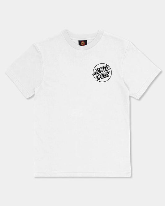 Image of T-Shirts. Product name - Santa Cruz Boys 8-16 Opus Screaming Hand Tee White in White colour by brand - Santa Cruz