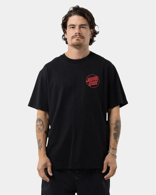 Image of T-Shirts. Product name - Santa Cruz Mens Os Opus Dot Screaming Hand T-Shirt Black in Black colour by brand - Santa Cruz