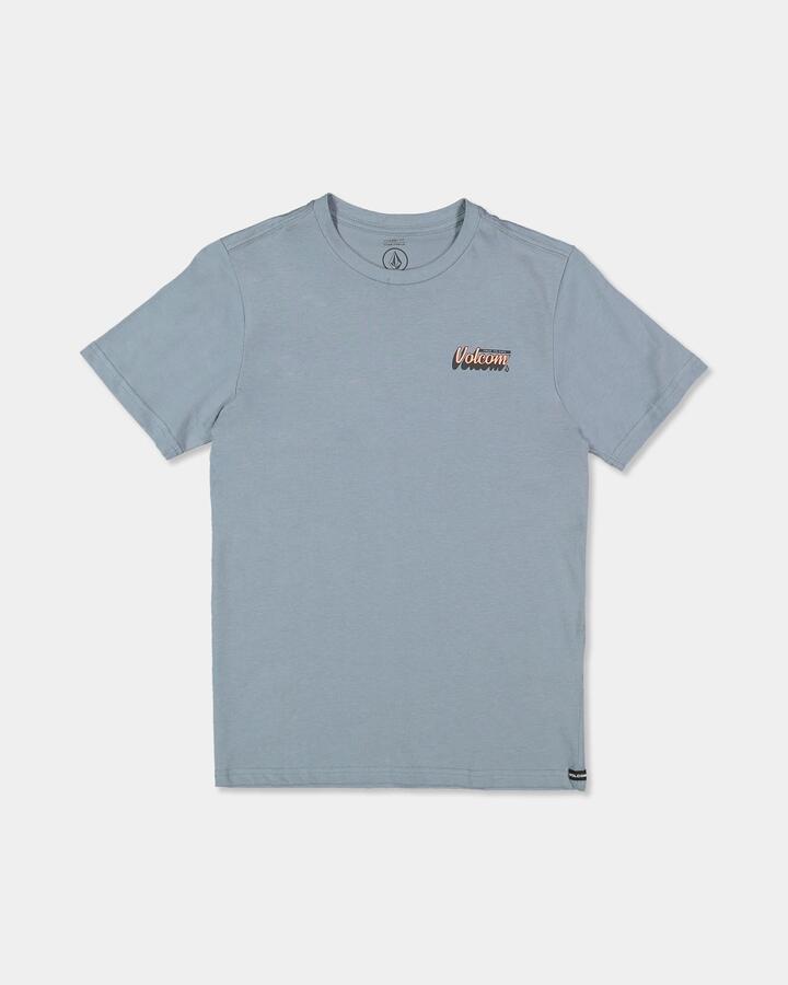 Image of T-Shirts. Product name - Volcom Boys 8-16 Wowza T-Shirt Slate Blue in Slate Blue colour by brand - Volcom