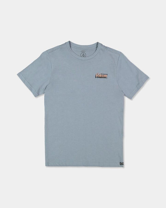 Image of T-Shirts. Product name - Volcom Boys 8-16 Wowza T-Shirt Slate Blue in Slate Blue colour by brand - Volcom