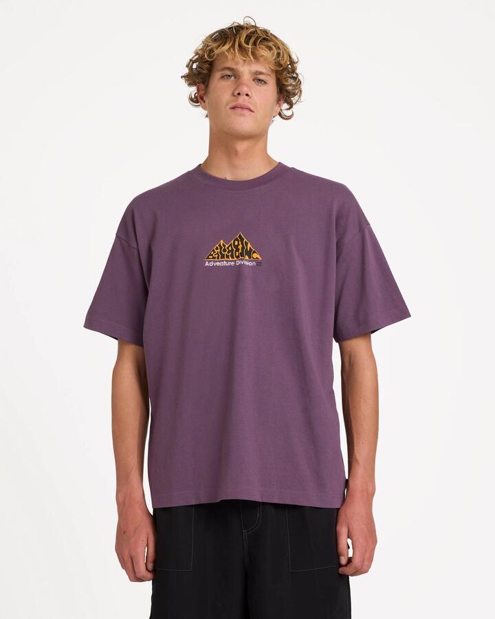 Image of T-Shirts. Product name - Billabong Mens Adiv Mountbong T-Shirt Vintage Violet in Vintage Violet colour by brand - Billabong