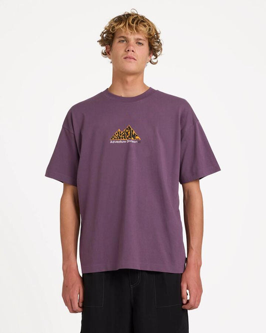Image of T-Shirts. Product name - Billabong Mens Adiv Mountbong T-Shirt Vintage Violet in Vintage Violet colour by brand - Billabong