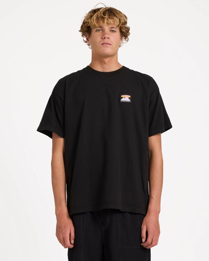 Image of T-Shirts. Product name - Billabong Mens Adiv Patch T-Shirt Black in Black colour by brand - Billabong