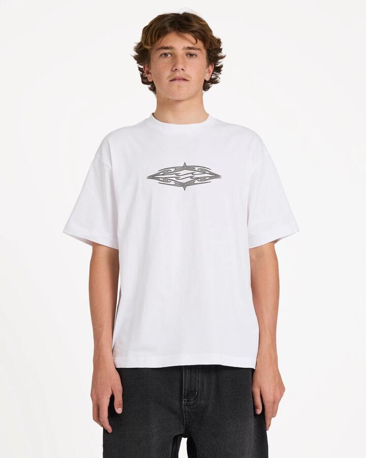 Image of T-Shirts. Product name - Billabong Mens Tribal Diamond T-Shirt White in White colour by brand - Billabong
