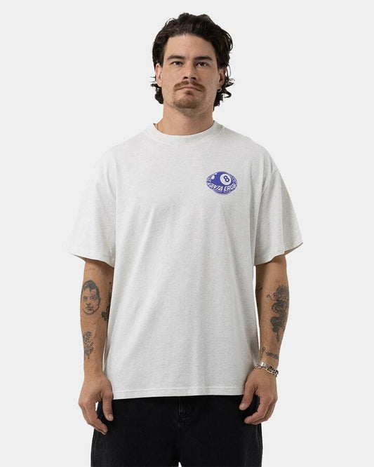 Image of T-Shirts. Product name - Santa Cruz Mens Winkowski Eighth Planet T-Shirt White Marle in White Marle colour by brand - Santa Cruz