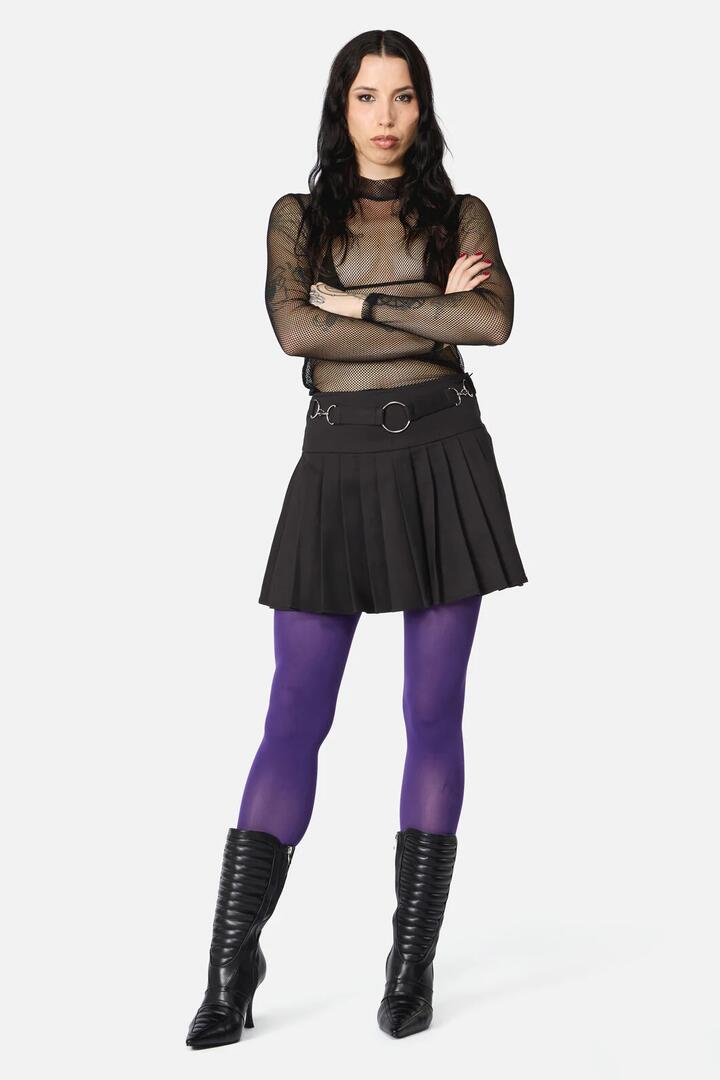 Image of Lingerie. Productname: Purple Plain Tights in Purple colour by brand - Dangerfield