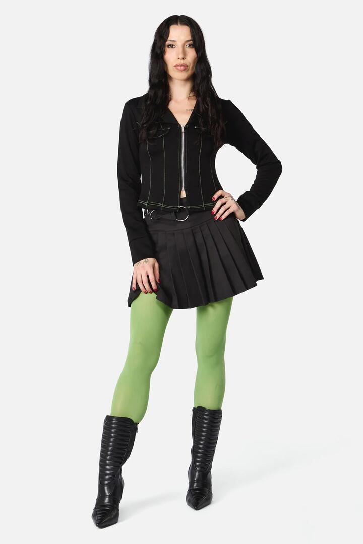 Image of Lingerie. Productname: Green Plain Tights in Green colour by brand - Dangerfield