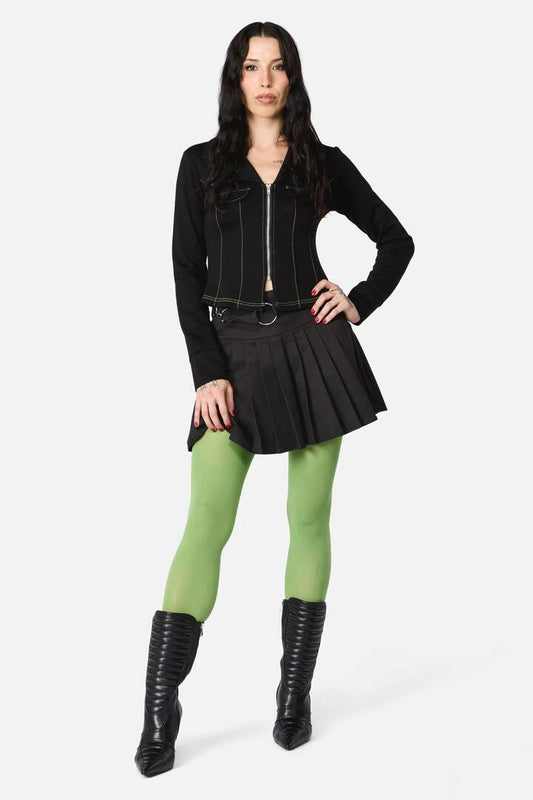 Image of Lingerie. Productname: Green Plain Tights in Green colour by brand - Dangerfield