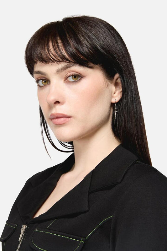 Image of Earrings. Productname: Dagger Earrings in Silver colour by brand - Dangerfield