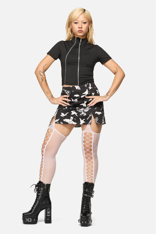 Image of Lingerie. Productname: Suspender Netted Fishnets in White colour by brand - Black Friday