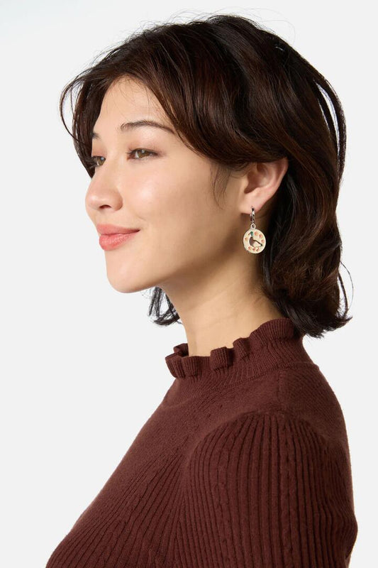 Image of Earrings. Productname: Duck Sleeper Earrings in Silver colour by brand - Princess Highway