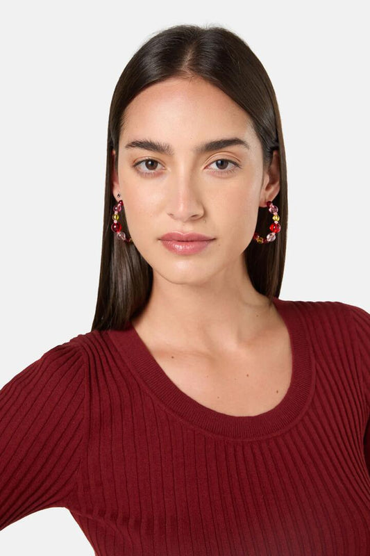 Image of Jewelry. Product name - Wavelength Hoops in Multi colour by brand - Gorman
