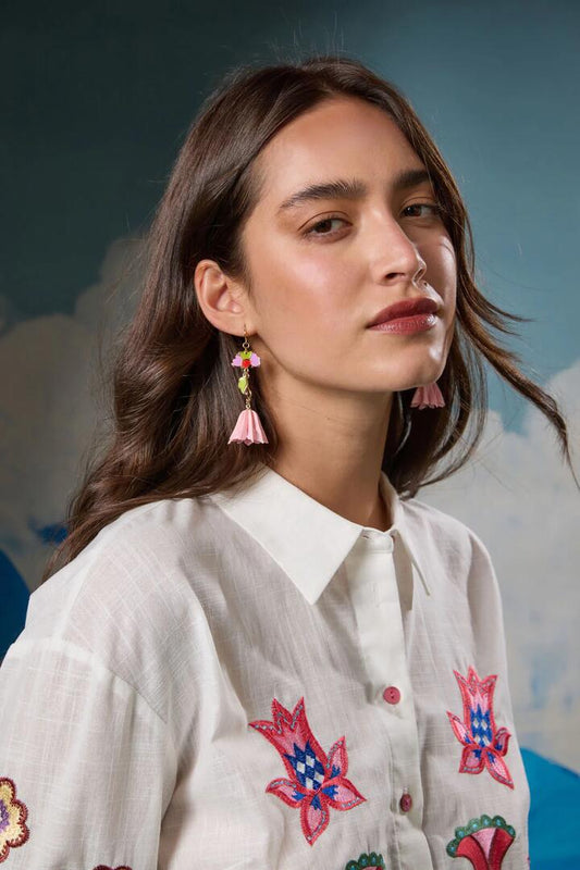 Image of Earrings. Product name - Paisley Parade Earrings in Multi colour by brand - Gorman