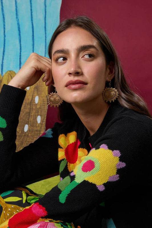 Image of Earrings. Product name - Solara Earrings in Gold colour by brand - Gorman