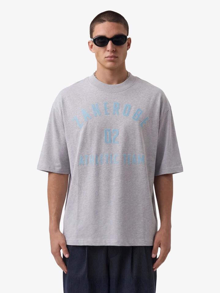 Image of T-Shirts. Productname: Zanerobe Nc Ath. Flow Tee in Grey Marle colour by brand - Zanerobe