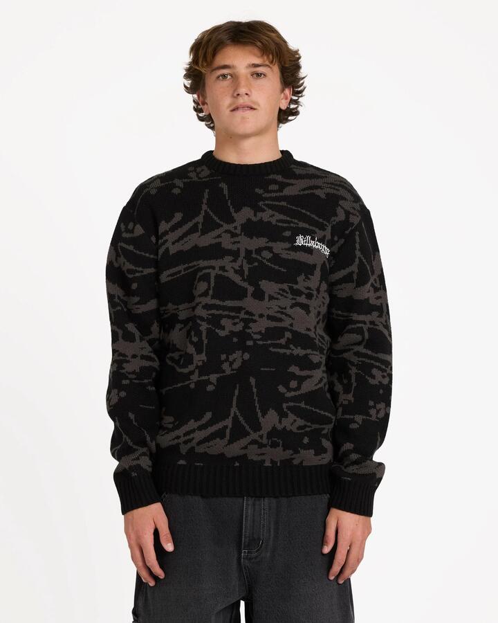 Image of Accessories. Product name - Billabong Mens Immortal Crew Neck Black in Black colour by brand - Billabong