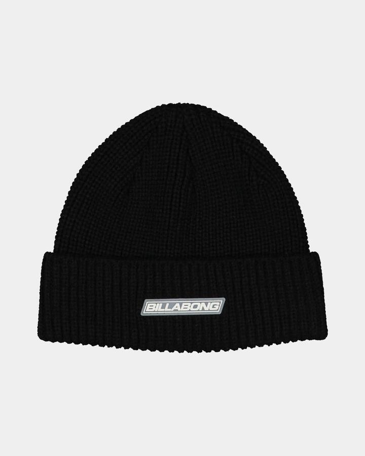 Image of Hats. Product name - Billabong Mens Adiv Slant Beanie Black in Black colour by brand - Billabong