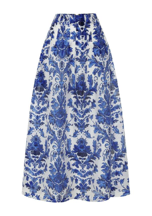 Image of a model wearing Skirts. Productname: Adrianna Maxi Skirt in Adrianna Print colour by brand - MOS The Label
