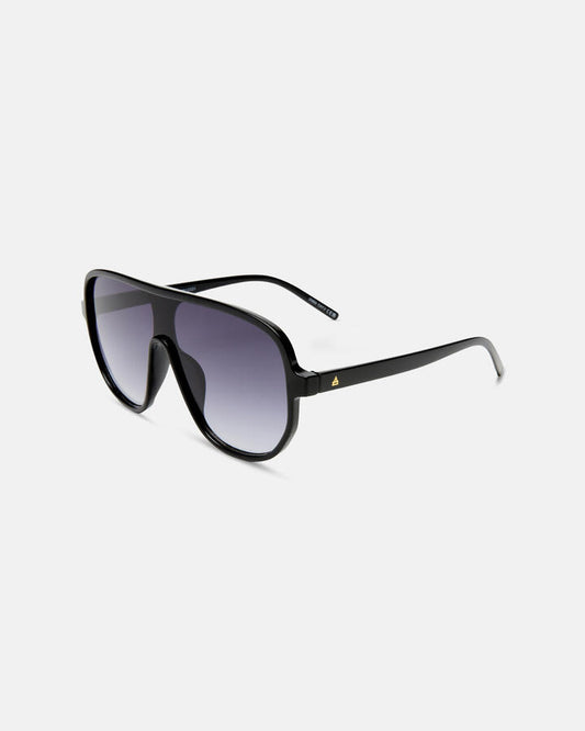 Image of Sunglasses. Product name - Aire Hydrus Sunglasses Black in Black colour by brand - Novo